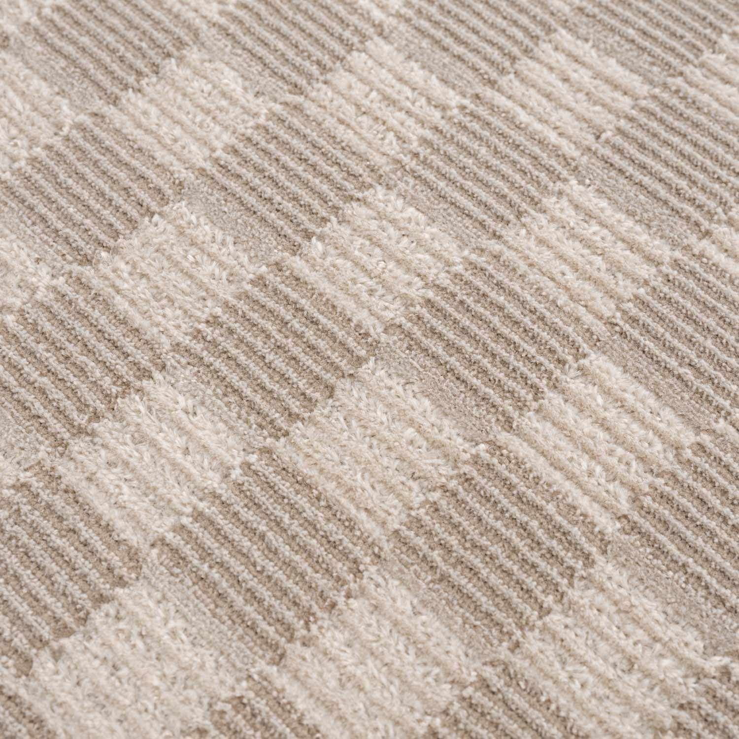 Truls 3D Checkered Washable Rug - Biscotti - Ornate Home