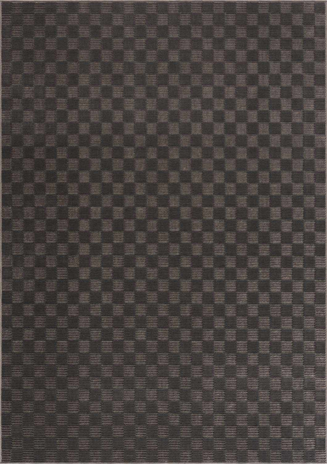Truls 3D Checkered Washable Rug - Black - Ornate Home
