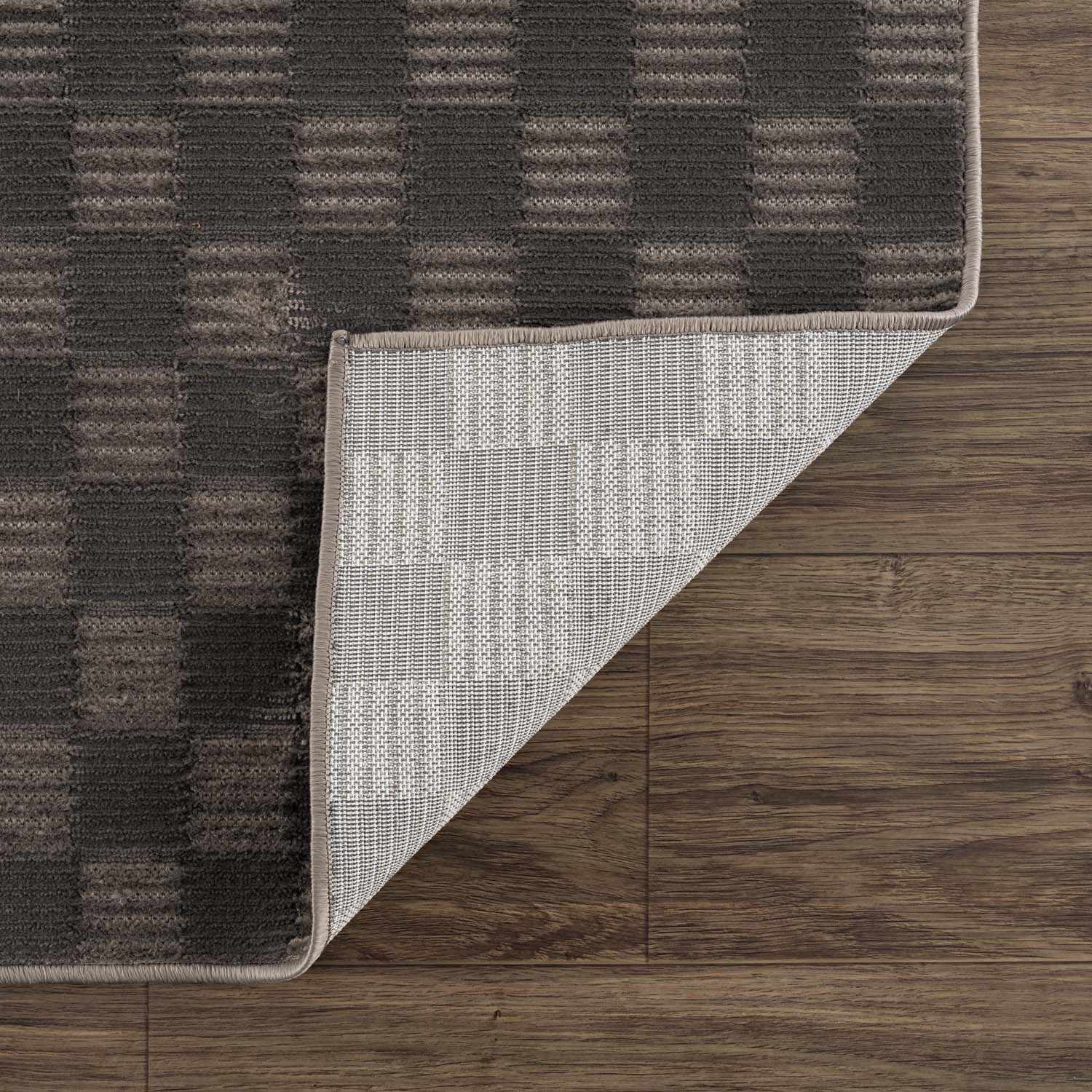 Truls 3D Checkered Washable Rug - Black - Ornate Home