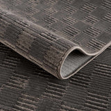 Truls 3D Checkered Washable Rug - Black - Ornate Home