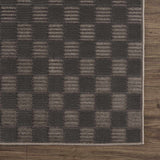 Truls 3D Checkered Washable Rug - Black - Ornate Home