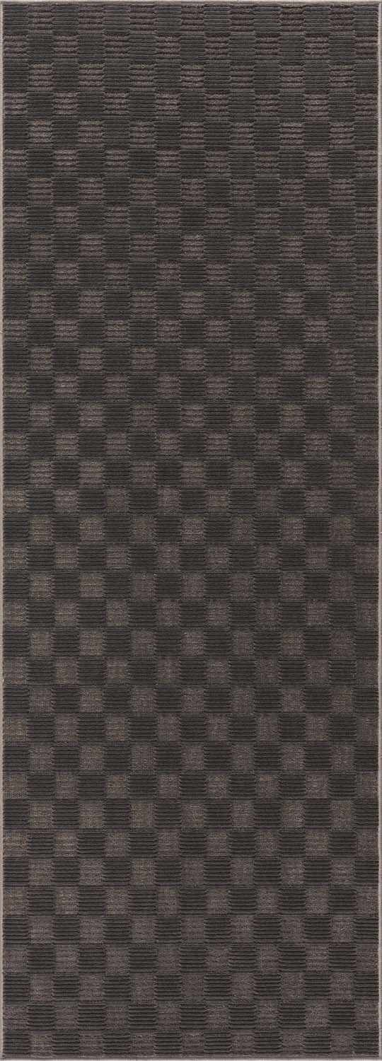 Truls 3D Checkered Washable Rug - Black - Ornate Home