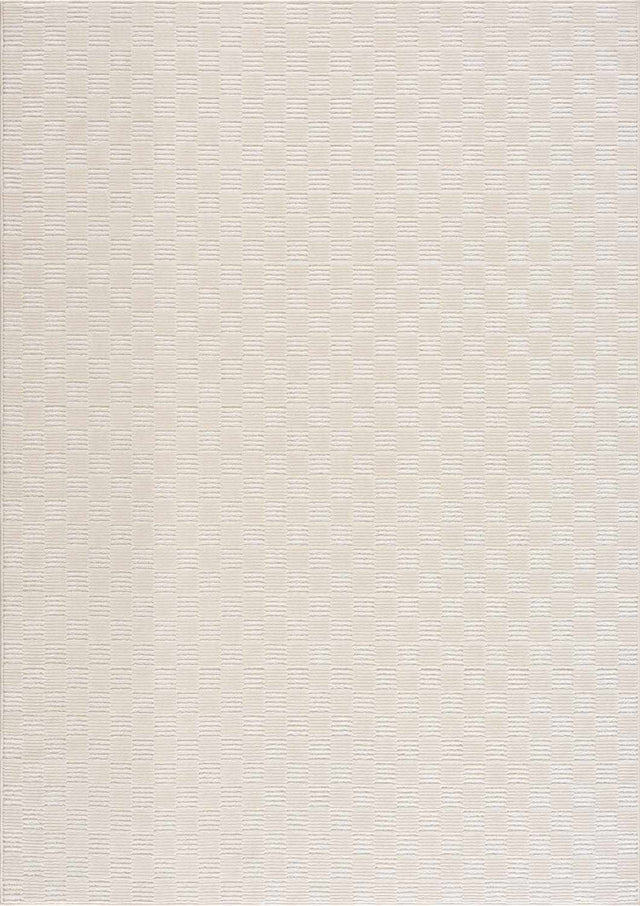 Truls 3D Checkered Washable Rug - Bone - Ornate Home