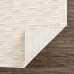 Truls 3D Checkered Washable Rug - Bone - Ornate Home