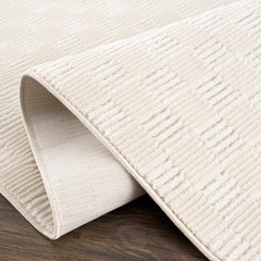 Truls 3D Checkered Washable Rug - Bone - Ornate Home