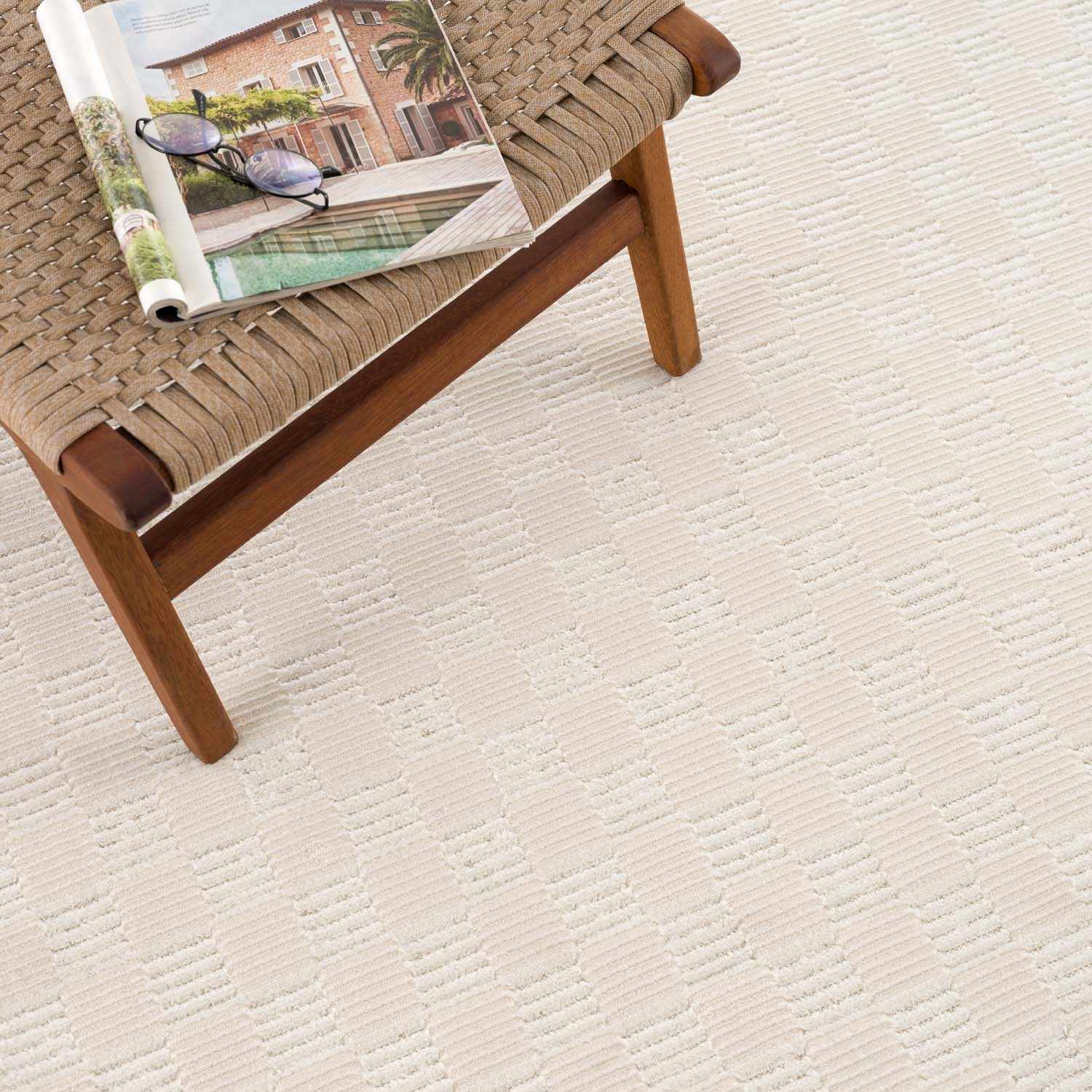 Truls 3D Checkered Washable Rug - Bone - Ornate Home