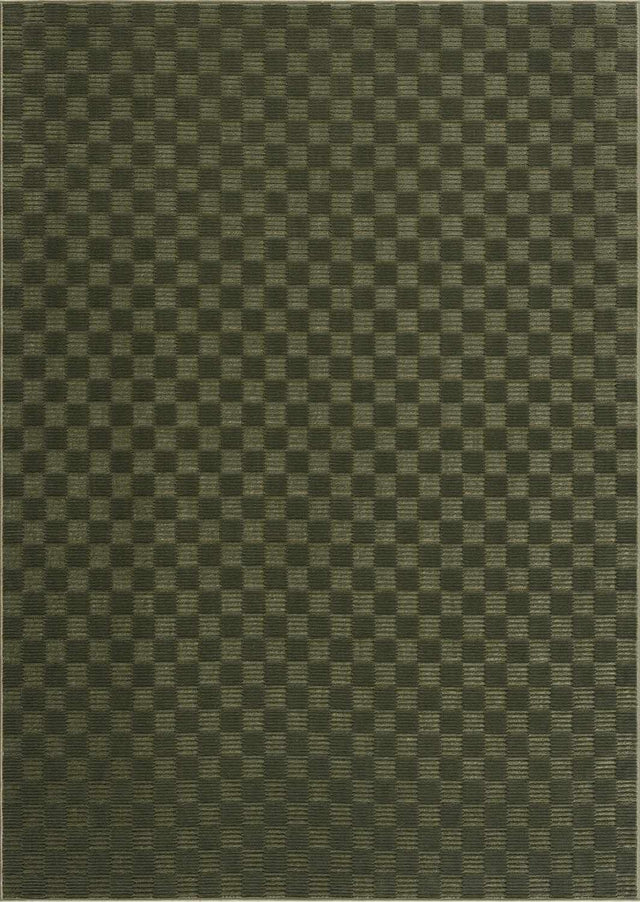 Truls 3D Checkered Washable Rug - Green - Ornate Home