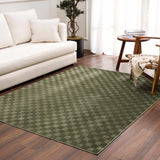 Truls 3D Checkered Washable Rug - Green - Ornate Home