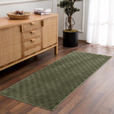 Truls 3D Checkered Washable Rug - Green - Ornate Home