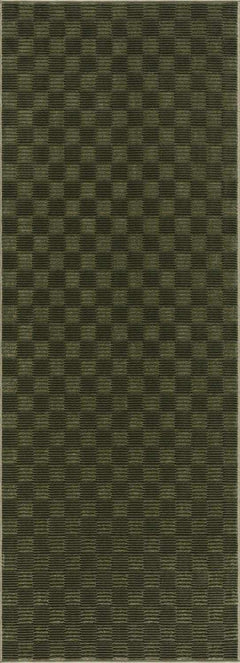 Truls 3D Checkered Washable Rug - Green - Ornate Home