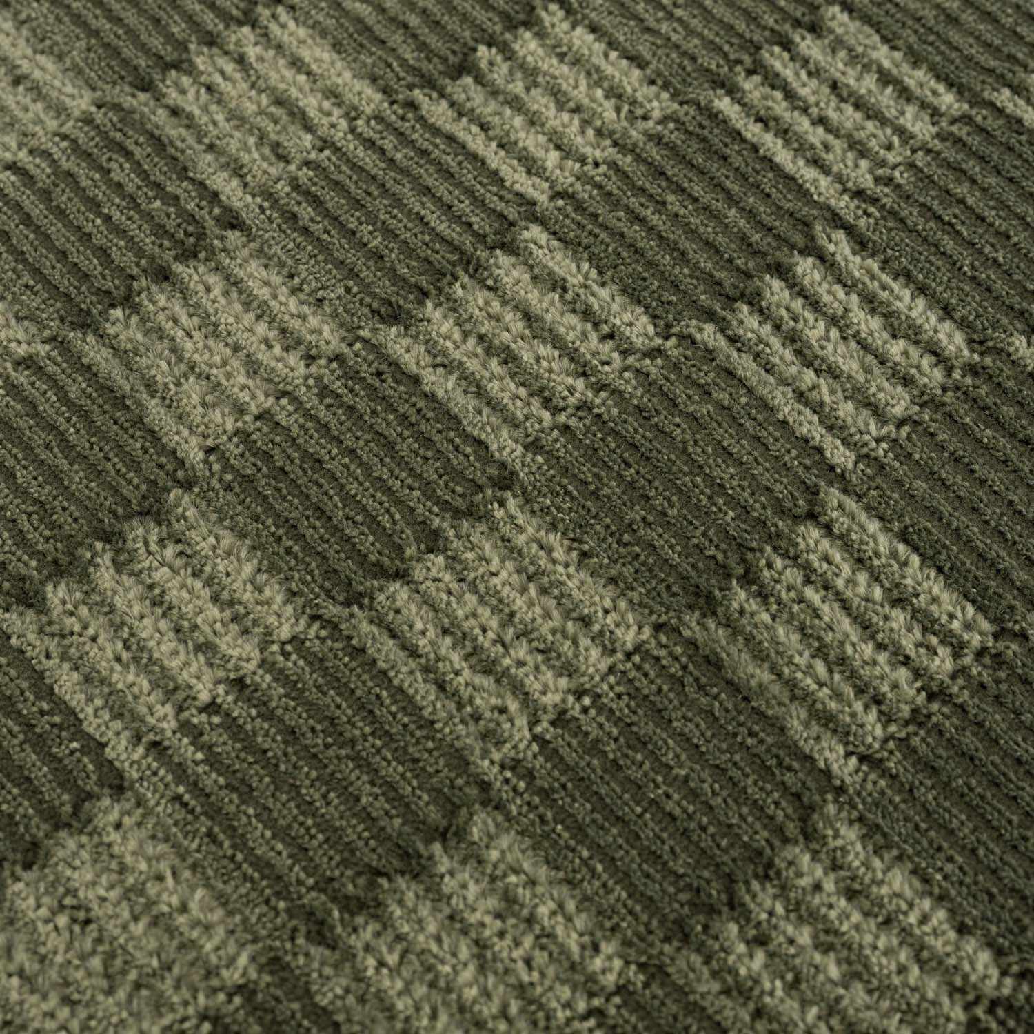 Truls 3D Checkered Washable Rug - Green - Ornate Home