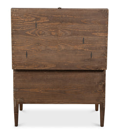 Trunk Antique Creamy Beige Side Table - Ornate Home