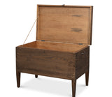Trunk Antique Creamy Beige Side Table - Ornate Home