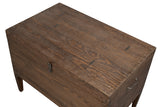 Trunk Antique Creamy Beige Side Table - Ornate Home