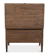 Trunk Antique Creamy Beige Side Table - Ornate Home