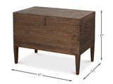 Trunk Antique Creamy Beige Side Table - Ornate Home