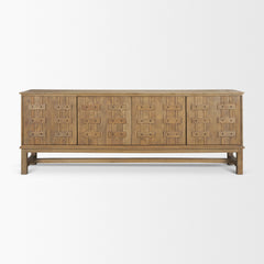Truss Cool Brown Wood 4 Door Closed Sideboard