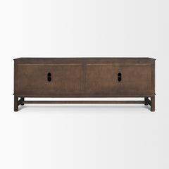 Truss Dark Brown Wood 4 Door Closed Sideboard - Ornate Home