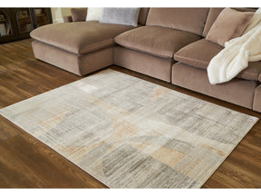 Truward Linen/Gray/Caramel Medium Rug (Online Special Price) - Ornate Home