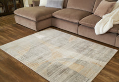 Truward Linen/Gray/Caramel Medium Rug - Ornate Home
