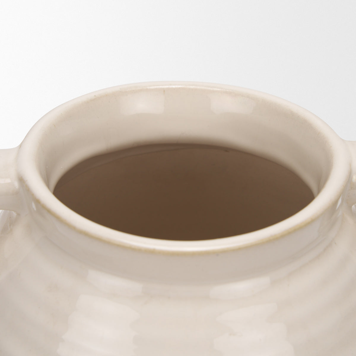 Tryna Beige/Matte Brown Large Ceramic Vase - Ornate Home