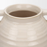 Tryna Beige/Matte Brown Large Ceramic Vase - Ornate Home