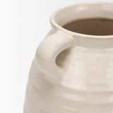 Tryna Beige/Matte Brown Large Ceramic Vase - Ornate Home