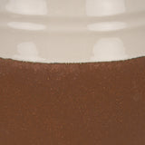 Tryna Beige/Matte Brown Large Ceramic Vase - Ornate Home
