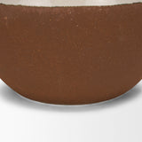 Tryna Beige/Matte Brown Large Ceramic Vase - Ornate Home