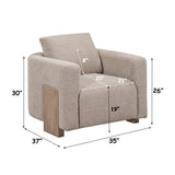 Tryne Latte Accent Chair - Ornate Home