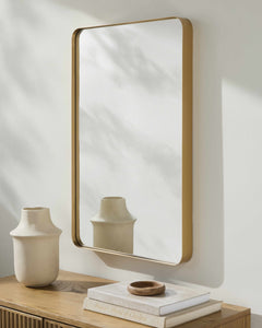 Tubii Gold Mirror with Iron Base - Ornate Home