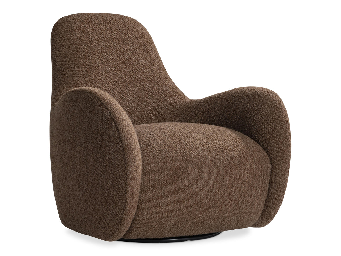Tucci Rust Fabric Swivel Chair - Ornate Home
