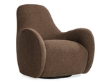 Tucci Rust Fabric Swivel Chair - Ornate Home