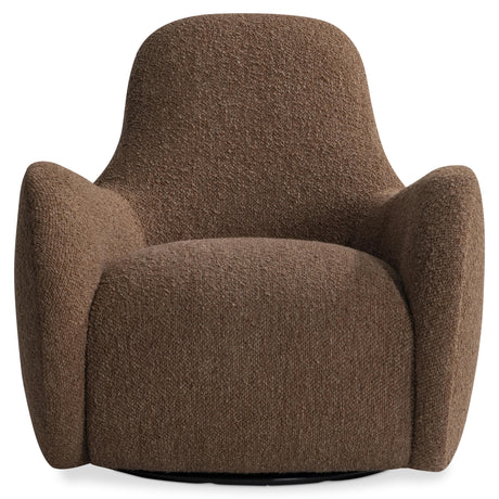 Tucci Rust Fabric Swivel Chair - Ornate Home