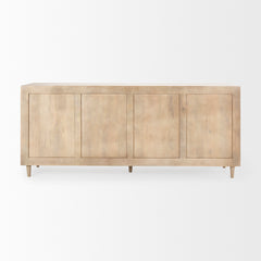 Tucker Light Brown Wood with Carved Arch Pattern 4 Door Sideboard - Ornate Home