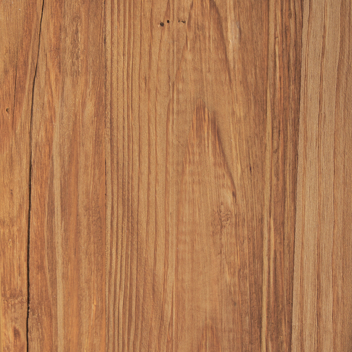 Tucson Natural/Black Wood with Round Oak Top Coffee Table