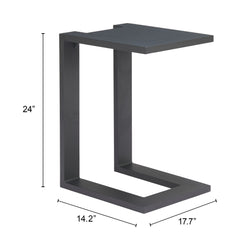 Tudi Black Outdoor Side Table - Ornate Home