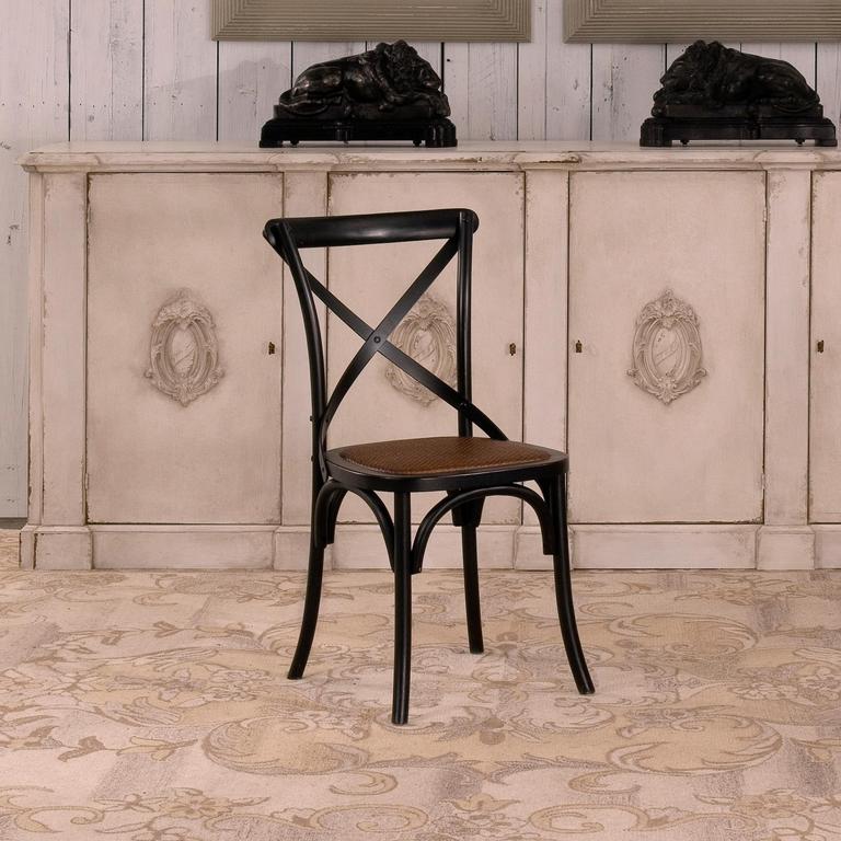 Tuileries Gardens Black Side Chair (Set of 2) - Ornate Home