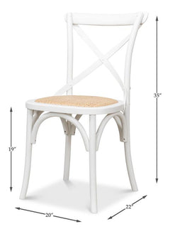 Tuileries White Side Chair (Set of 2) - Ornate Home