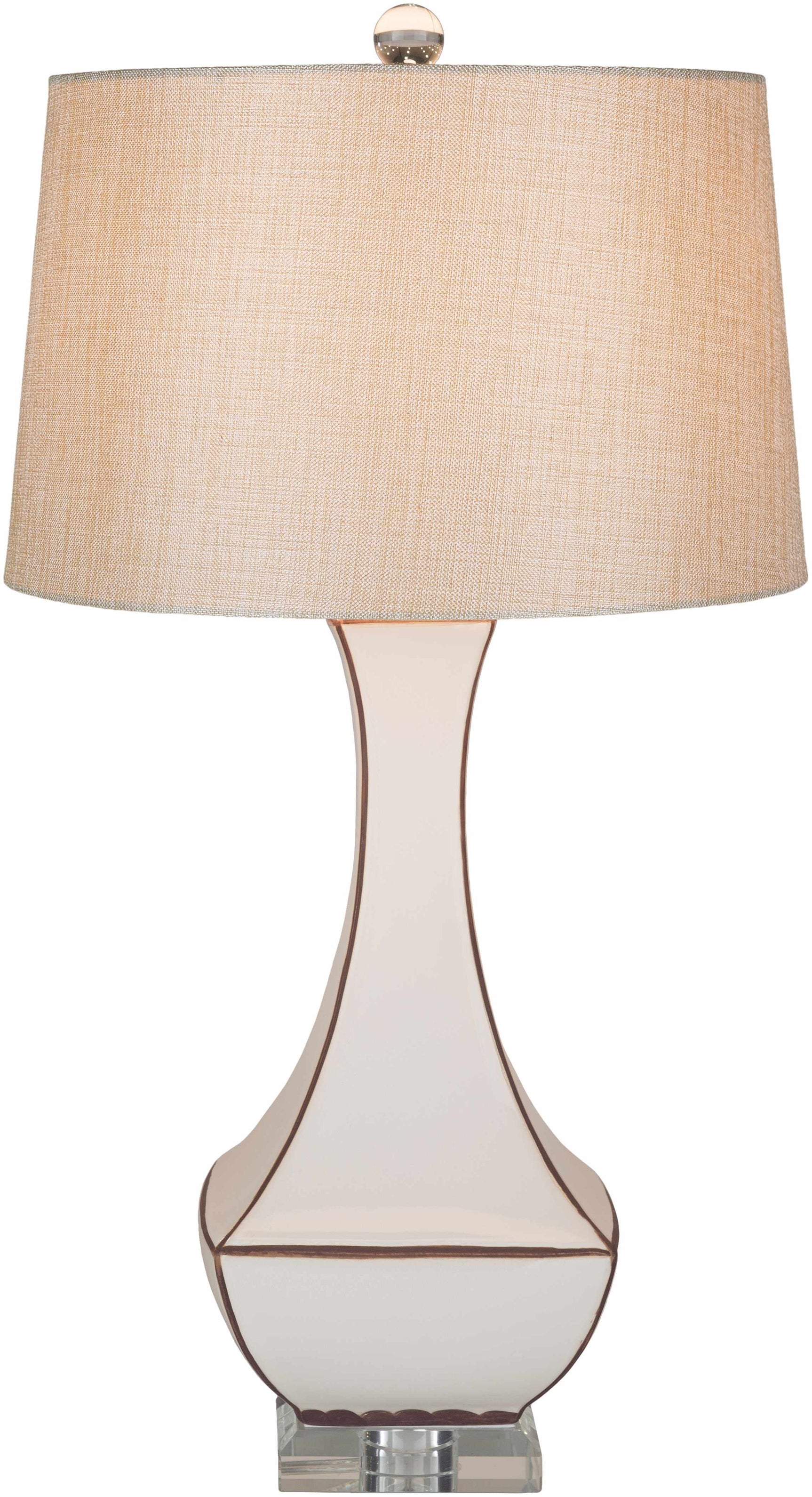 Tuka Tan Ceramic Table Lamp - Clearance - Ornate Home