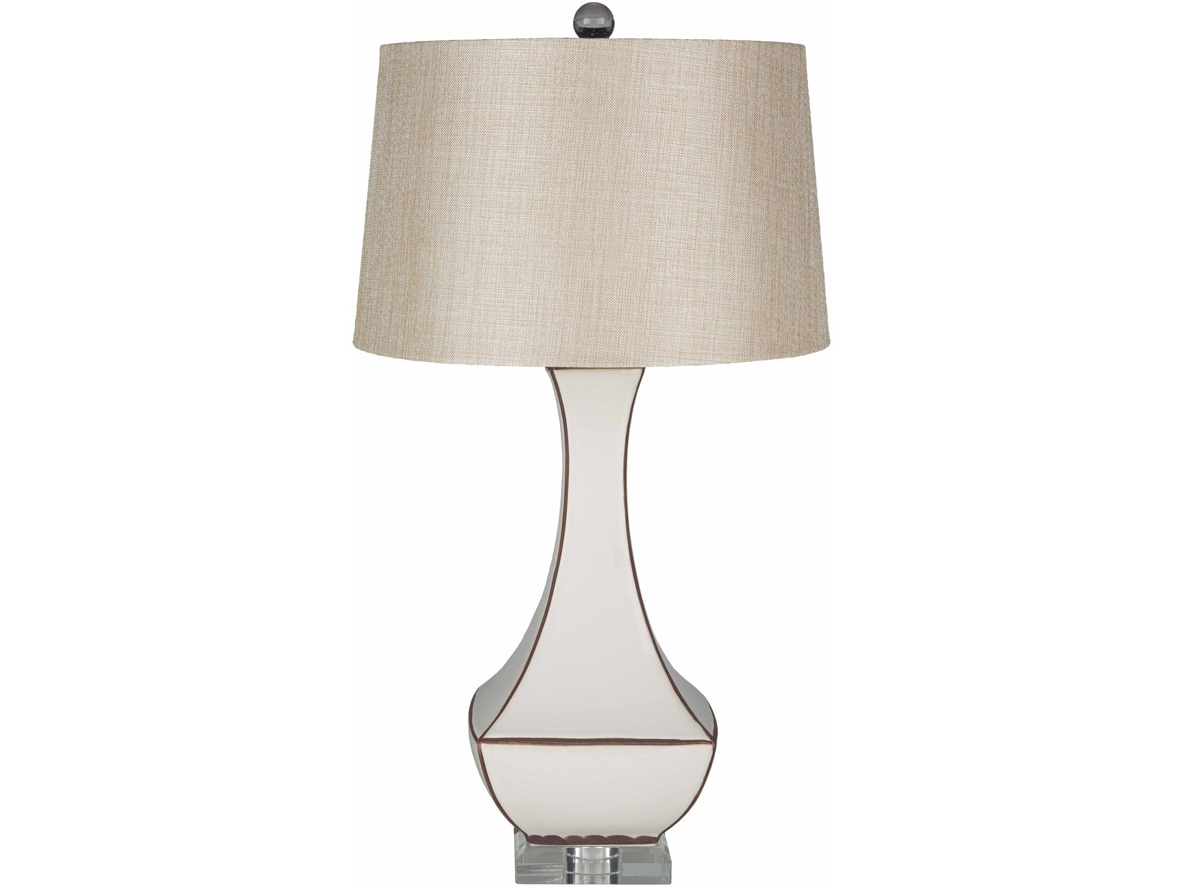 Tuka Tan Ceramic Table Lamp - Ornate Home