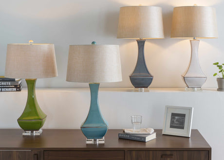 Tuka Tan Ceramic Table Lamp - Ornate Home