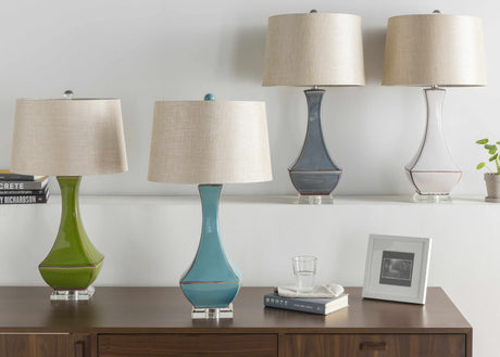 Tuka Tan Ceramic Table Lamp - Ornate Home