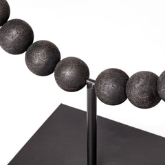 Tulane Black Large Beaded Broken Sphere Decorative Object - Ornate Home