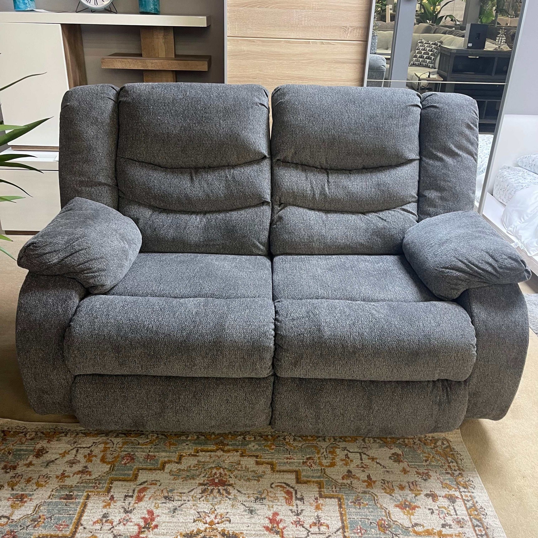 Tulen Gray Manual Reclining Loveseat - Ornate Home