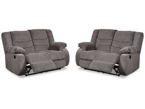 Tulen Gray Reclining Loveseats (Set of 2) (Online Special Price) - Ornate Home