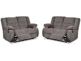 Tulen Gray Reclining Loveseats (Set of 2) - Ornate Home