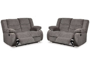 Tulen Gray Reclining Loveseats (Set of 2) - Ornate Home