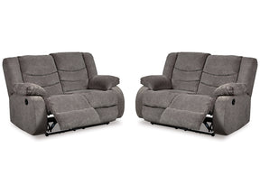 Tulen Gray Reclining Loveseats (Set of 2) - Ornate Home