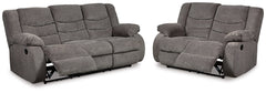 Tulen Gray Reclining Sofa and Loveseat - Ornate Home
